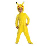 Disguise Pikachu kostuum romper, officiële Pokemon peuter outfit en hoofddeksel, maat (3T-4T)