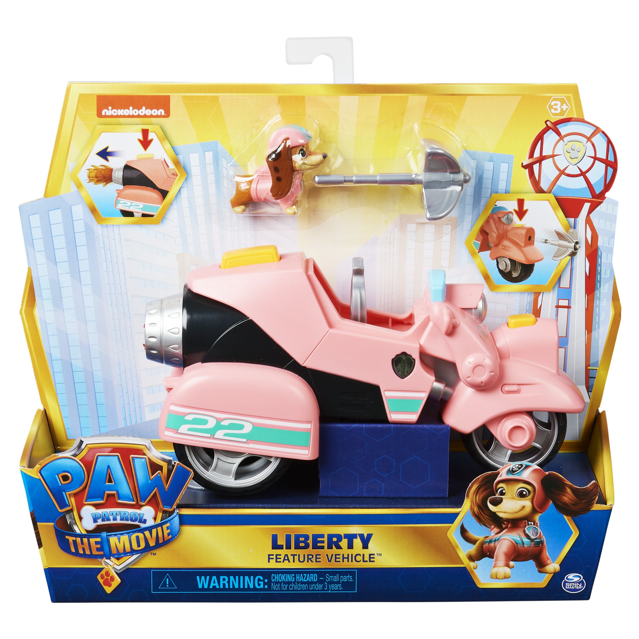 Spin Master PAW Patrol The Movie - Liberty's Scooter - Motorcycle Toy with Action Figure