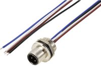 Tru Components TC-12833040 Sensor/actuator inbouwstekker M12 Aantal polen (sensoren): 4 Stekker, inbouw 0.5 m 1 stuk(s)