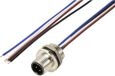 Tru Components TC-12833040 Sensor/actuator inbouwstekker M12 Aantal polen (sensoren): 4 Stekker, inbouw 0.5 m 1 stuk(s)