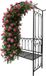 Merkloos Relaxdays Rozenboog - staal - zwart - 134x210x48 cm