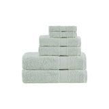 Madison Park Organische 100% Katoen Badkamer Handdoek Set Hotel & Spa Kwaliteit Zeer Absorberend, Sneldrogend, Inclusief voor Douche, Handwash & Gezicht Washandje, Multi-maten, Zeeschuim