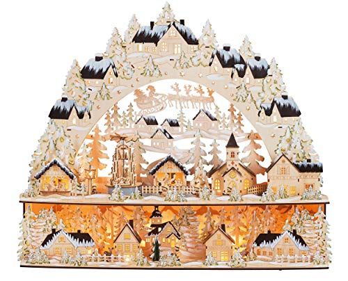 HGD CLB25-1008 Lichtboog Kerstmarkt - Hout - Gekleurd - Groot - 80x17.5x68.5 cm - EAN: 4260511315154