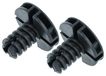 vhbw 2x pied réglable compatible avec Electrolux EW6C4735SC, EW6C4753CB, EW6C428W, EW6C4723SC, EW6C428P2 sèche-linge, sèche-linge - pied de 3,5 cm, noir