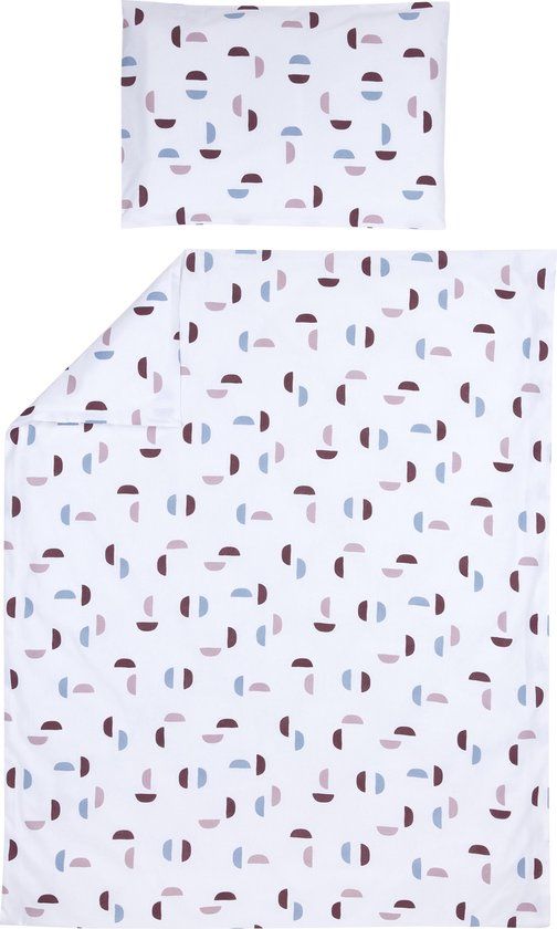Meyco Baby Shapes dekbedovertrek ledikant - lilac - 100x135cm