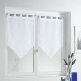 DOUCEUR D'INTERIEUR LISÉA Keukengordijn 60 x 120 cm Wit (2 stuks)