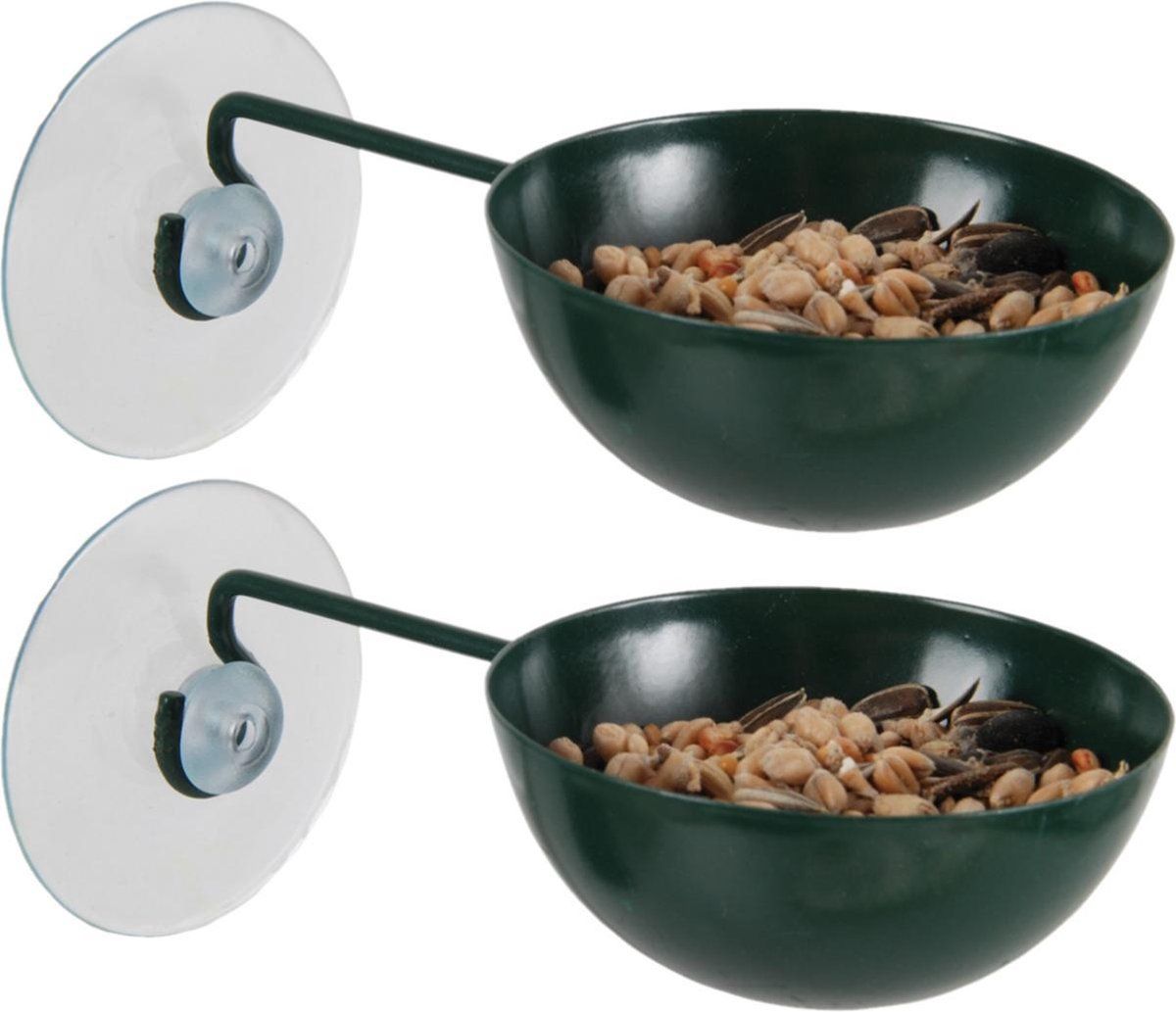 Esschert Design Raamvoederbakje - 12 cm - Donker Groen - 2 Stuks