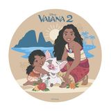 dekora - Verjaardagstaartdecoratie - Cake Topper van Vaiana 2 van 20 cm - Eetbare Ouwel Taartschijf Zonder Gluten, Toegevoegde Suikers of Lactose - Geschikt voor Vegetariërs