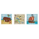 Teamson Kids Muurkunst Voor Kinder - Kinderslaapkamer Accessoires - Piraat Eiland Ontwerp