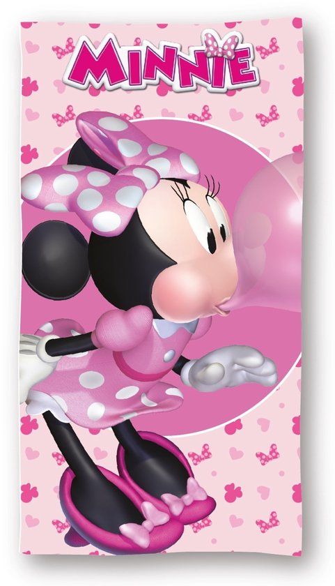 4KidsOnly Mister License Minnie Mouse Strandlaken - Roze Strandhanddoek voor Kinderen