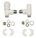 SOMATHERM FOR YOU Witte thermostatische kit 1/2 (15x21) voor SFY handdoekdroger, met handwiel en aansluiting voor koperen buis diameter 14