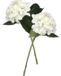 Mica Decorations Kunstbloem Hortensia tak - 2x - wit - 51 cm