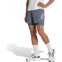 adidas adi365 2in1 Hardloopshorts Heren - blauwgrijs, Maat XXL