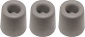 QlinQ Tampon de porte - 3x - butée de porte - gris - caoutchouc - 50 x 35 mm - fixation à vis