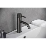 Wiesbaden Wiesbaden Ribbd Wastafelkraan met Coldstart - Gunmetal