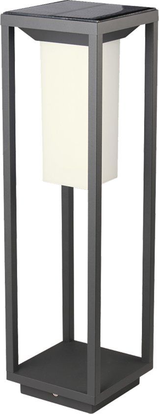 V-tac VT-66 LED Solar Tuinpaal - Sokkel - Antraciet - 3000K