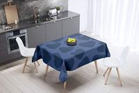 Bonamaison Tafelkleed, Anti-Mold, Sneldrogend, Waterdicht, 100% Polyester Tafellaken, Blauw, 140 x 140 Cm