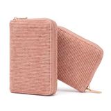 MILLYMILK® Fondo MEDIUM portemonnee dames middelgroot corduroy, perzik