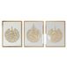 iwa concept Houten en acryl wanddecoratieset met Ayat al-Kursi, soera Al-Falaq en soera An-Nas, islamitische wanddecoratie, woondecoratie, cadeau voor moslims tijdens de ramadan, 40 x 53 cm, goud op
