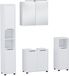 Vicco Meuble de salle de bain Alina, Blanc, 4 pièces