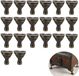 Solidchoice - Cornières d'angle au design antique – 20 pièces – Alliage de zinc – Quincaillerie décorative – Parfait pour les boîtes à bijoux – Facile à installer – 28 x 27 mm – Pieds pour boîtes