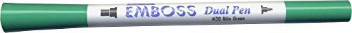 Tsukineko Embossing Pen Dual Bullet Tip, Nijl Groen