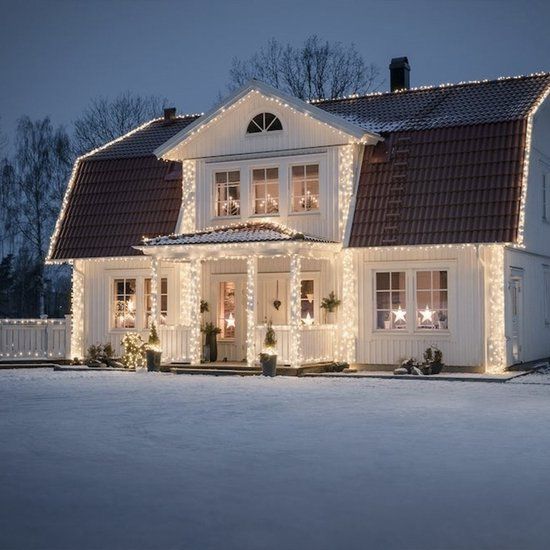 Konstsmide Lichtgordijn voor buiten - Amber 2200K - 104 LED's - 1 meter - Zwart