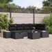 Maison Exclusive - Salon de jardin, 7 pièces, en résine tressée noire