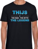 Bellatio Decorations Thijs Voornaam cadeau - The man, The myth the legend - Zwart - Heren - XL