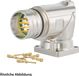 HUMMEL SET, inclusief M23 contacten, signaalapparaatconnector, gekromde krimpklem, 9-polig (1+8), pin roteert