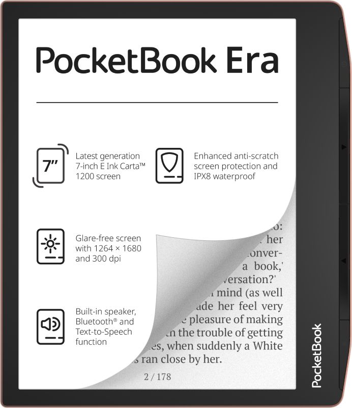 PocketBook Era Stardust - 7" E-reader - 16GB - Black & Copper