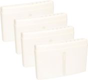 Excellent Houseware Radiator bak - 4x - waterverdampers/luchtbevochtigers - wit - kunststof - 19 x 13 cm