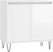 vidaXL Armoire de salle de bain 58x33x60 cm bois d'ingénierie blanc laqué brillant