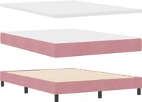 vidaXL Boxspringbed met hoofdeinde Roze 200 x 160 cm Fluweel