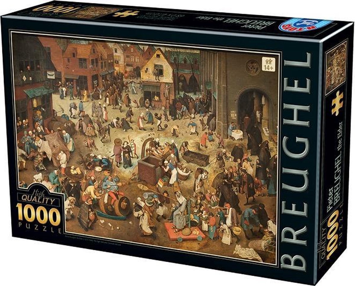 dtoys 5947502876885 D-Toys Art Puzzel 1000 Pieter Breughel The Elder, Multicolor