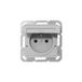 GIRA 4488015 stopcontact met aardingspen, 16 A, 250 V~, klapdeksel en sluiter, systeem 55, mat grijs