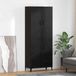 vidaXL Hoge kast, zwart, eikenlook, 69,5 x 34 x 180 cm, houtvezel