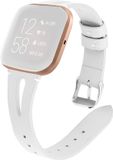 By Qubix - Compatible Fitbit bandje - TPU leer - Wit