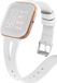 By Qubix - Compatible Fitbit bandje - TPU leer - Wit