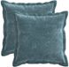 vidaXL Housse de coussin 2 pièces bois bleu 45 x 45 cm tissu chenille