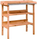 vidaXL Plantentafel met schappen 78x38x82,5 cm vurenhout bruin