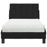 VidaXL Bed met matras "Hanko" stof zwart 90x190 cm