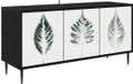 vidaXL Tv-meubel HANAU 102 x 33 x 51 cm Zwart eiken Bewerkt hout