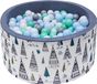 Merkloos Viking Choice Ballenbak - 90 x 40 cm - 200 ballen - blauw/wit/grijs/groen