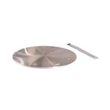 BELISSAM Disque adaptateur en acier pour plaques à induction avec poignée de sécurité amovible et 4 pieds isolants anti-surchauffe - 20 cm