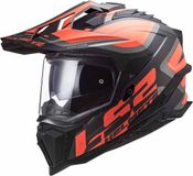 LS2 MX701 Explorer Carbon Edge Zwart Fluo Oranje Adventure Helm