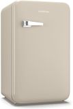 Klarstein Audrey Evo 90L mini-koelkast – retro, stil, 40 dB, verstelbare thermostaat, omkeerbare deur, kleine koelkast voor slaapkamer, kantoor, crème