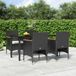 Prolenta Maison Exclusive 5-delige tuinset met kussens, zwart