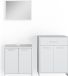 Vicco Meuble de salle de bain Kiko, Blanc, 3 pièces