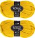 Merkloos Hobby bolletje wol - 3x - acryl - geel - 35 mtr - garen - maxi bolletje - breien/haken